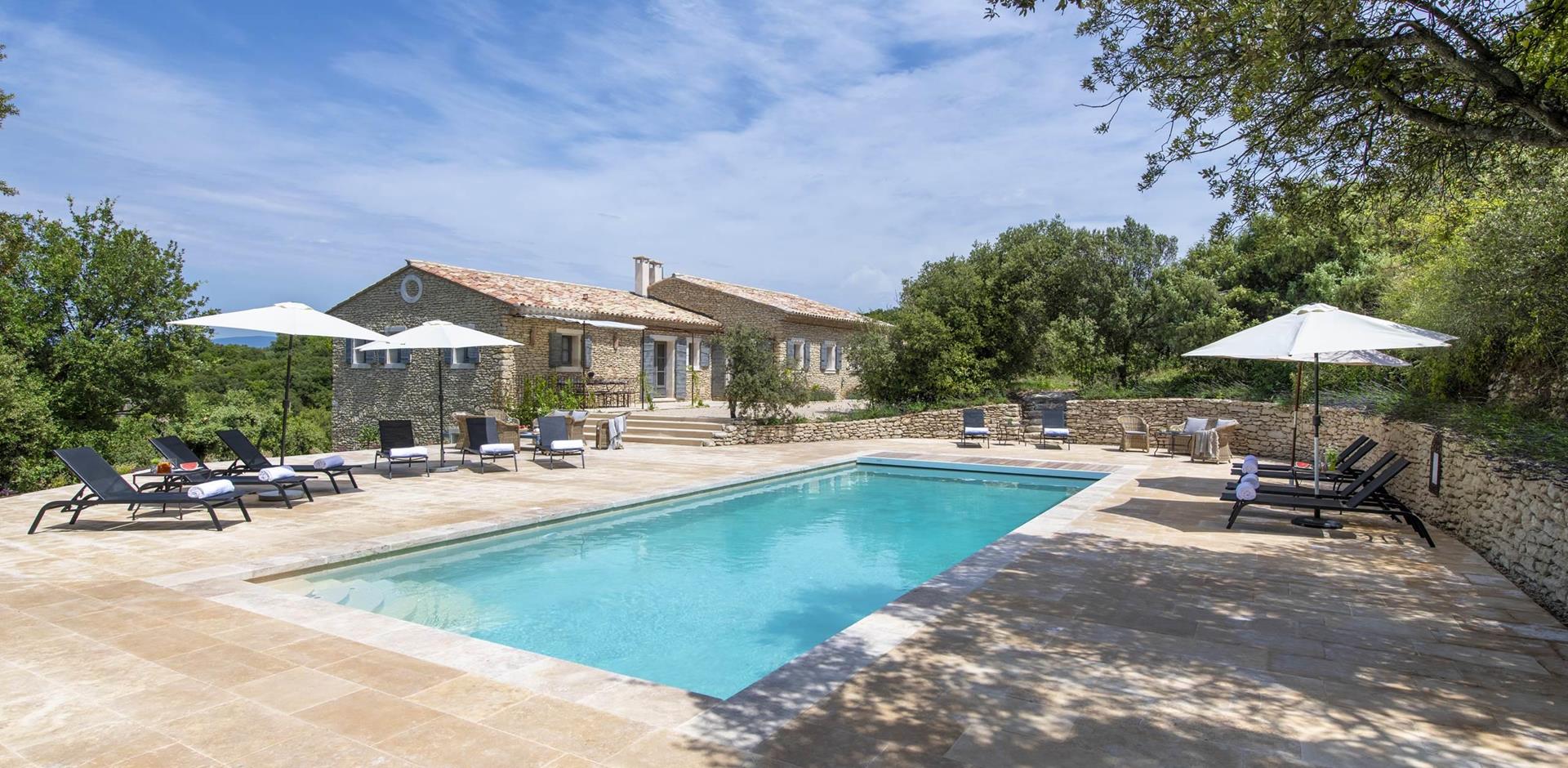 Pool terrace 1, Le Mas des Chenes Verts, Provence