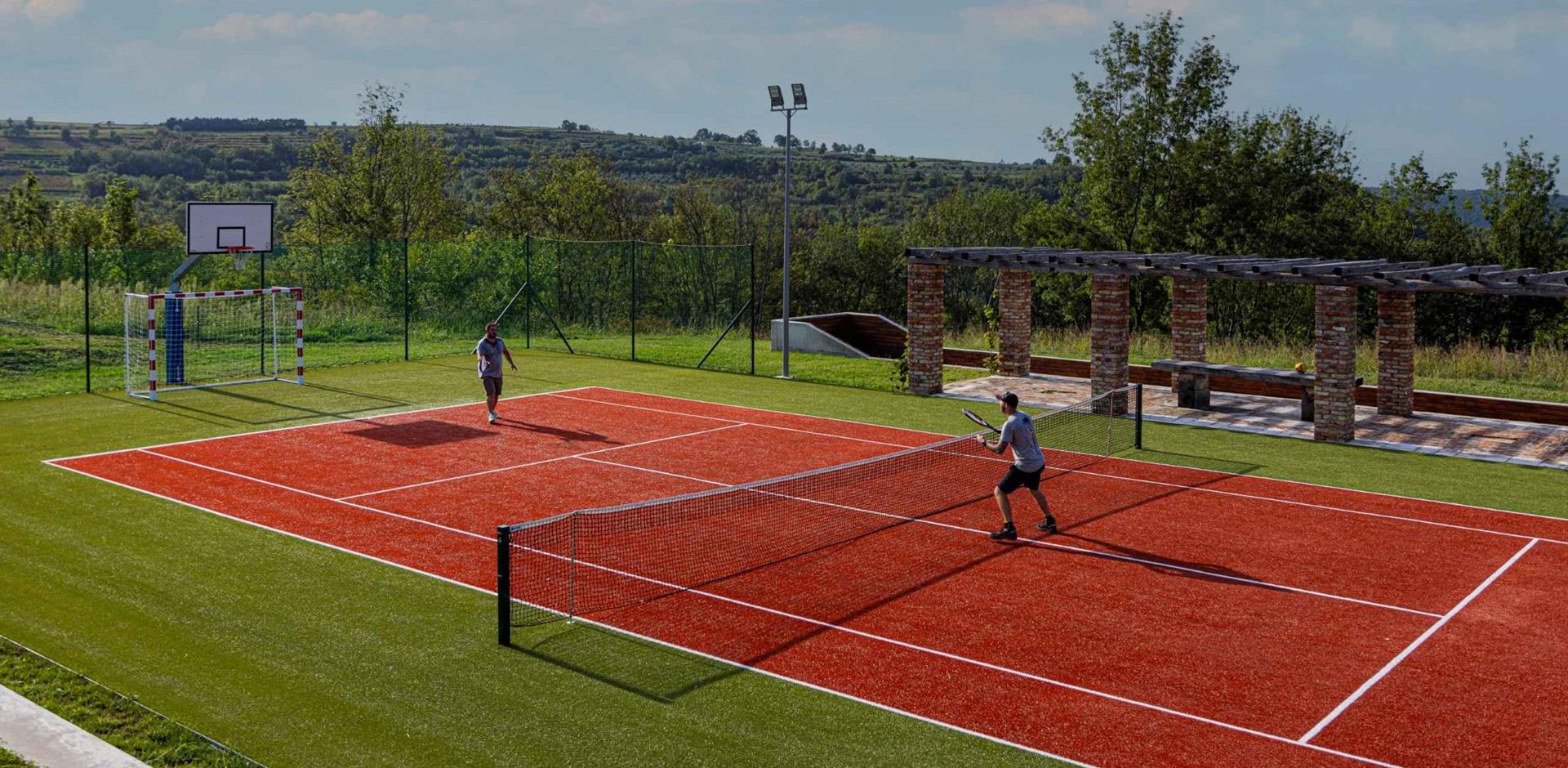 Tennis court, Villa Brombonero, Croatia