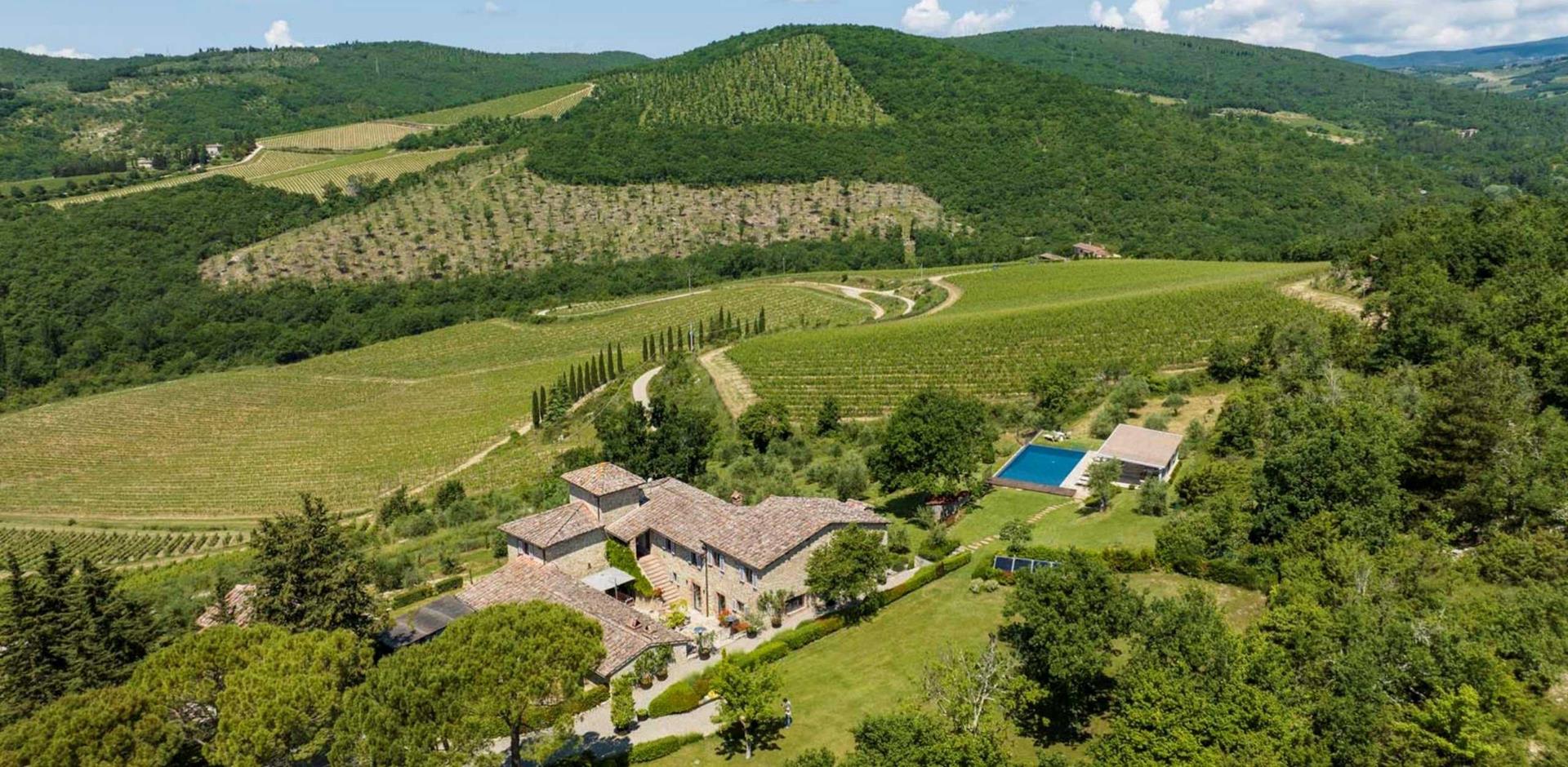 Aerial view, Al Cielo Stellato, Tuscany Aerial view, Al Cielo Stellato, Tuscany